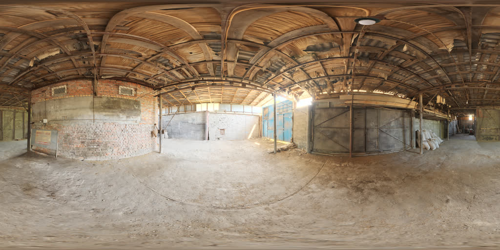 360° capture of Open-Plan Floor on 14 May 2026 — Strip-out complete. Existing structure exposed, floor unformed.